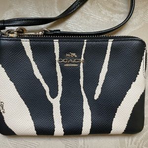 Zebra Print Coach Wristlet